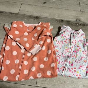 Carter’s Fleece and Child of Mine Unicorn Pajamas toddler girls 24mos-2T